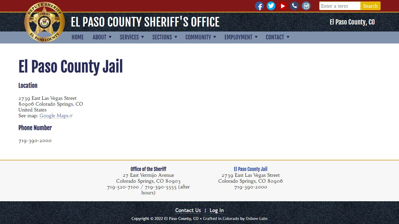 El Paso County Jail | El Paso County Sheriff